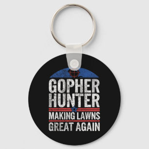 Gopher Hunter maakt gazons geweldig in Gopher Hunt Sleutelhanger