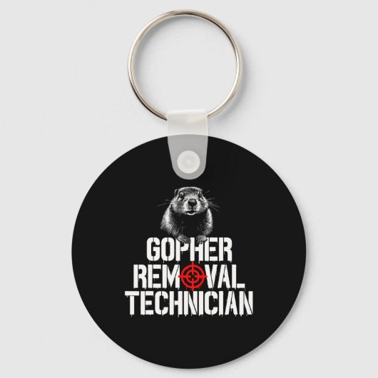Gopher Hunting Trip Gopher Hunter levert Gopher Sleutelhanger (Voorkant)