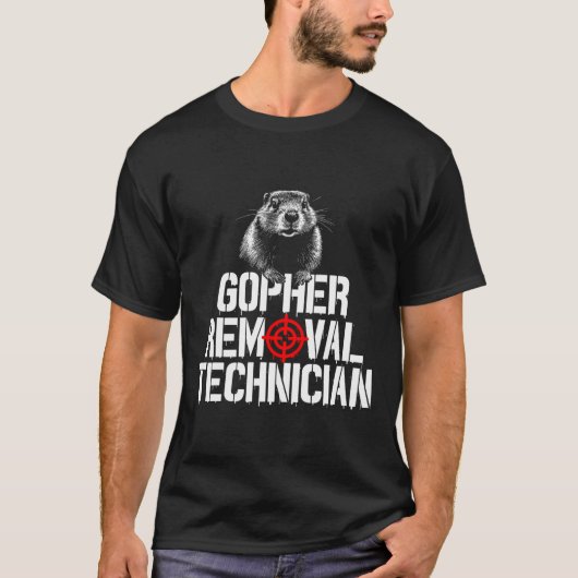 Gopher Hunting Trip Gopher Hunter levert Gopher T-shirt (Voorkant)