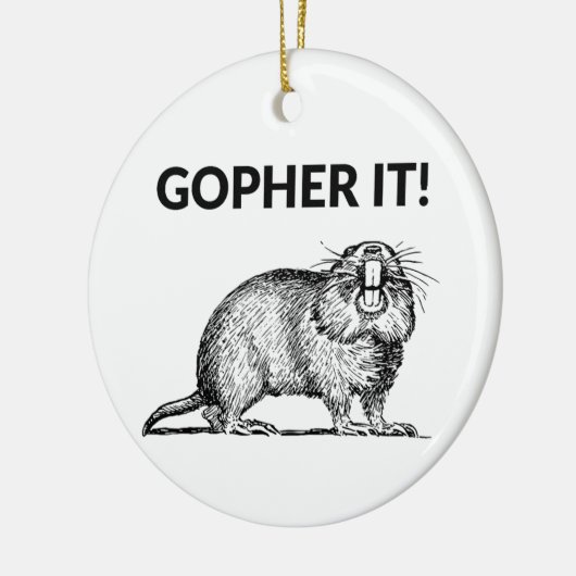Gopher It Funny Gopher Pun Keramisch Ornament (Links)