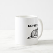 Gopher It Funny Gopher Pun Koffiemok (Voorkant rechts)