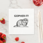 Gopher It Funny Gopher Pun Servet (Insitu)