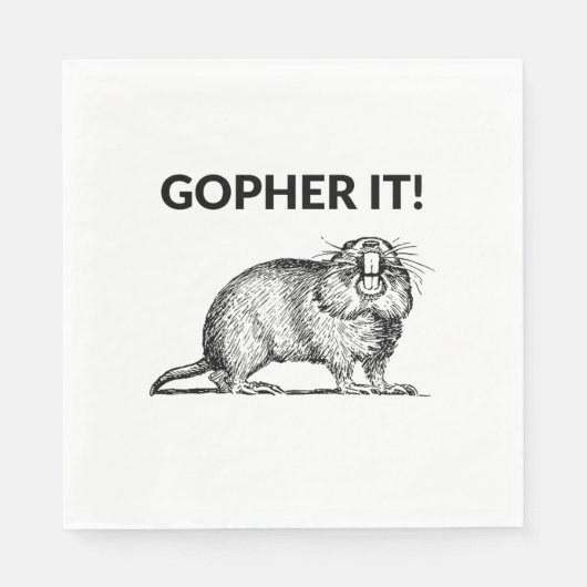 Gopher It Funny Gopher Pun Servet (Voorkant)