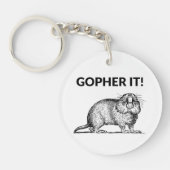 Gopher It Funny Gopher Pun Sleutelhanger (Voorkant)