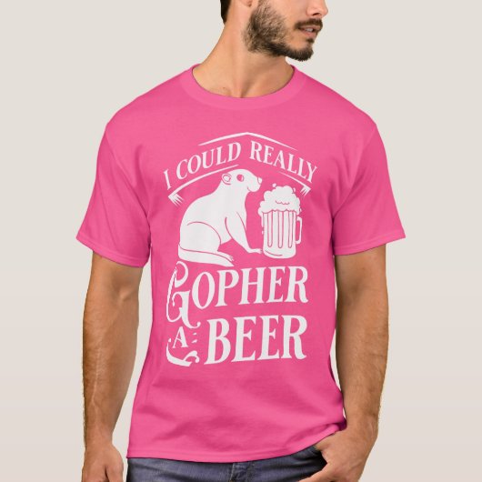 Gopher jagen grappige vallen killer t-shirt (Voorkant)