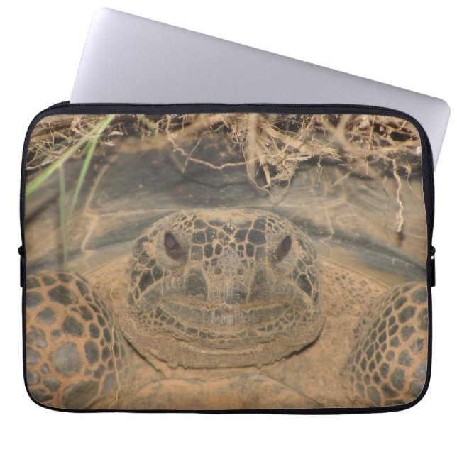 Gopher schildpad in natuurlijke habitat laptop sleeve (Voorkant)