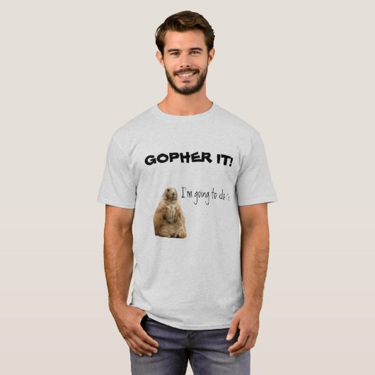 Gopher! T-shirt (Voorkant volledig)