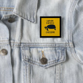 Gopher Tortoise Crossing 2 Vierkante Button 5,1 Cm (In situ)