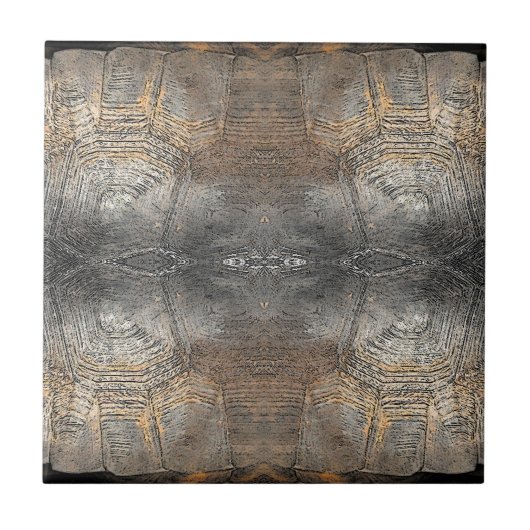 Gopher Tortoise Shell Pattern Tegeltje (Voorkant)