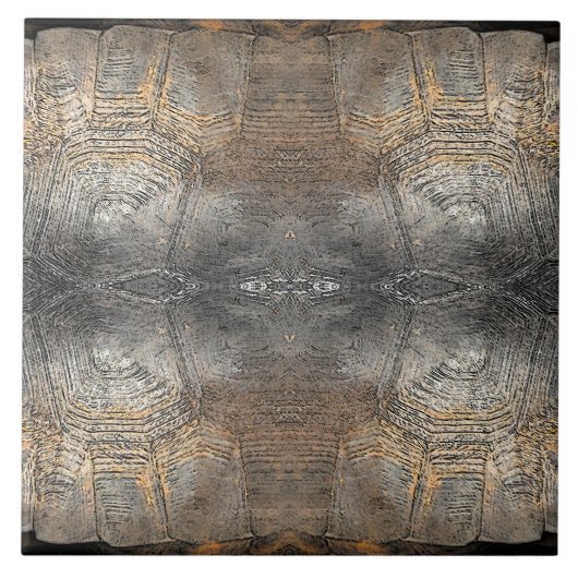 Gopher Tortoise Shell Pattern Tegeltje (Voorkant)
