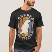 Gopher Whisperer  Klassieke Retro Animal Love T-shirt (Voorkant)