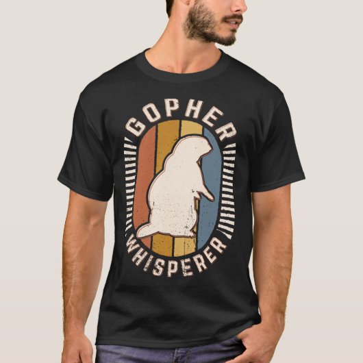 Gopher Whisperer  Klassieke Retro Animal Love T-shirt (Voorkant)