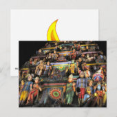 Gopuram 's nachts briefkaart (Voorkant / Achterkant)