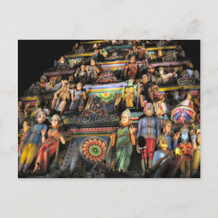 Gopuram 's nachts briefkaart