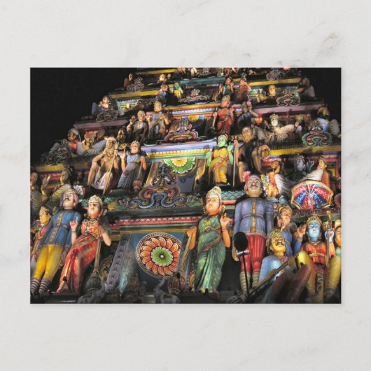 Gopuram 's nachts briefkaart (Voorkant)