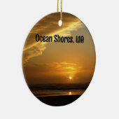 Goraalse Ocean Shores Beach Sunset Foto Keramisch Ornament (Rechts)