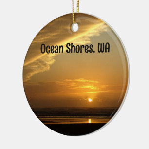 Goraalse Ocean Shores Beach Sunset Foto Keramisch Ornament