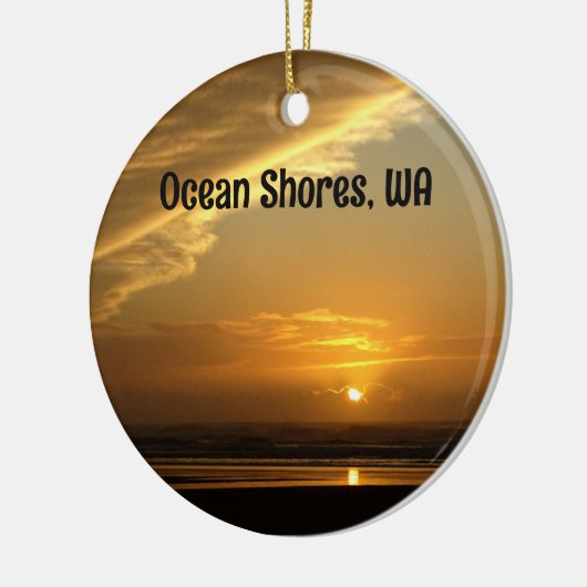 Goraalse Ocean Shores Beach Sunset Foto Keramisch Ornament (Links)