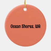 Goraalse Ocean Shores Beach Sunset Foto Keramisch Ornament (Achterkant)