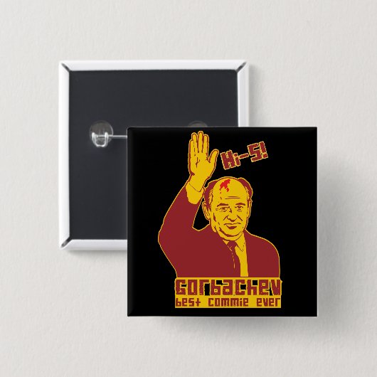 Gorbachev Best Commie ever Button (Voorkant /achterkant)