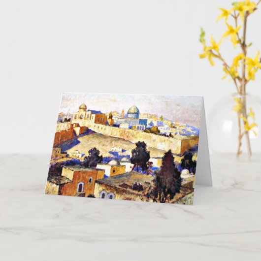 Gorbatov - Jerusalem 2, fijn kunstschilderij Kaart (Gele Bloem)