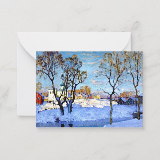 Gorbatov - Vroege Lente in Pskov Notitiekaartje (Voorkant)