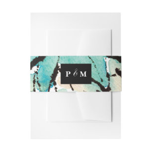 gordelband voor inkt en water uitnodigingen wikkel