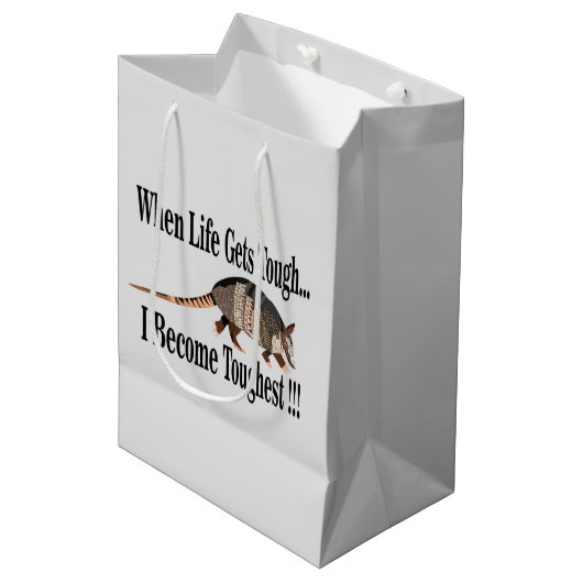 Gordeldier Dier Inspirerend Medium Cadeauzakje (Voorkant Gekanteld)