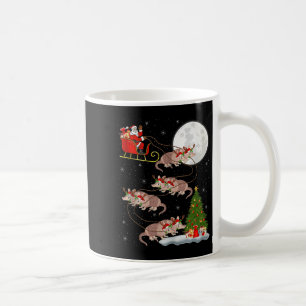 Gordeldier Kerstman slee vliegend grappig magisch  Koffiemok