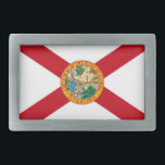 Gordelgesp met vlag van Florida State Gesp<br><div class="desc">Vier de Sunshine State met deze stijlvolle riemgesp met de vlag van Florida! Gemaakt van duurzame materialen, toont deze riemgesp de iconische elementen van de vlag van de staat Florida, inclusief de staatszegel die tegen een rood zilte op een witte achtergrond is geplaatst. Perfect voor het toevoegen van een vleugje...</div>