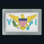 Gordelgesp met vlag van Maagdeneilanden Gesp<br><div class="desc">Voeg een unieke toets van stijl en erfgoed toe aan uw garderobe met onze prachtige riemgesp met de vlag van de Maagdeneilanden! Deze riemgesp is vervaardigd met nauwgezette aandacht voor detail en toont met trots de levendige vlag van de Maagdeneilanden. De vlag heeft een witte achtergrond met een zeearend met...</div>