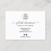 gordelroos na zorgverlening penseelstreken zwart visitekaartje (Achterkant)