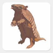 gordelroos vierkante sticker (Voorkant)