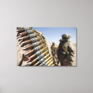 Gordels van 50-kalibermunitie canvas afdruk