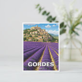 Gordes France Travel Lavender Briefkaart (Staand voorkant)