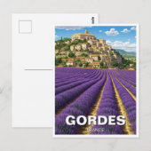 Gordes France Travel Lavender Briefkaart (Voorkant / Achterkant)