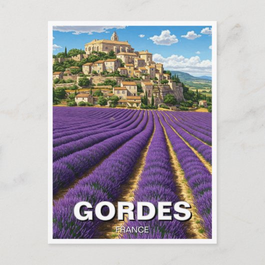 Gordes France Travel Lavender Briefkaart (Voorkant)