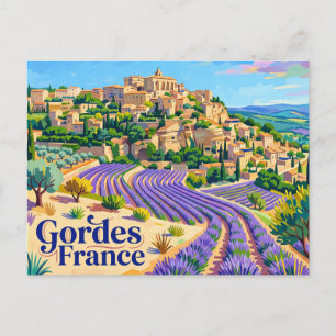 Gordes Frankrijk Reis Lavendel Briefkaart