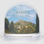 GORDES, HILLTOP VILLAGE IN PROVENCE, FRANCE SNEEUWBOL (Achterkant)