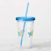 Gordie de tuimelschakelaar van de Gekko Acryl Drinkbeker (Achterkant)