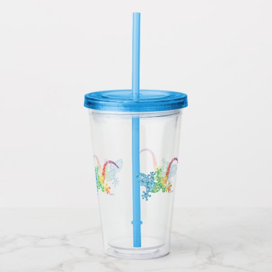 Gordie de tuimelschakelaar van de Gekko Acryl Drinkbeker (Voorkant)