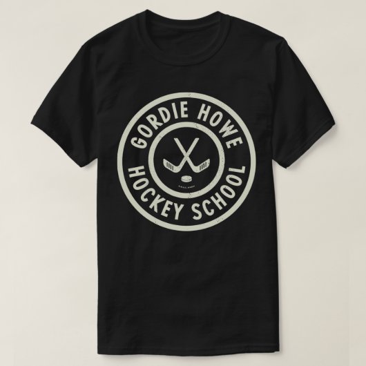  Gordie Howe Hockey School Tan T-shirt (Design voorkant)