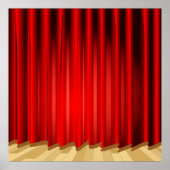 Gordijn School/Portret Fotocabine Achtergrond Poster (Voorkant)