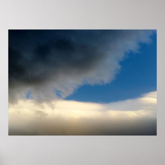 gordijn van wolken poster (Voorkant)