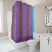 Gordijn voor douche met lijnen overal (In situ)