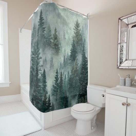 Gordijn voor Moody Forest-douche (In situ)