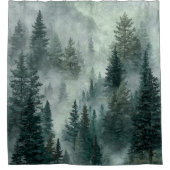Gordijn voor Moody Forest-douche (Voorkant)