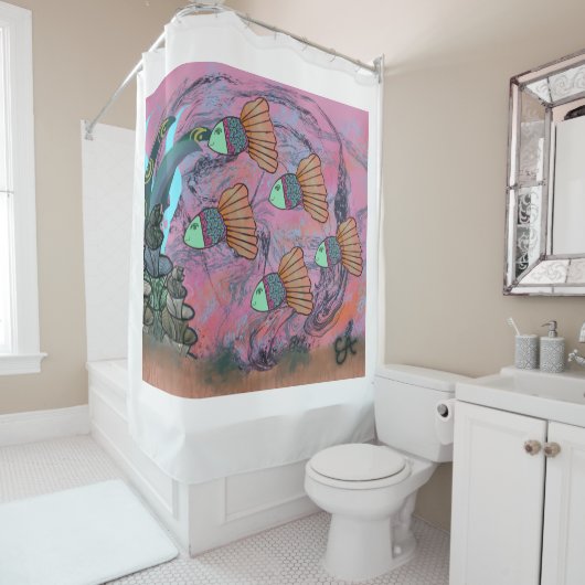 Gordijn voor onder de zee-douche (In situ)
