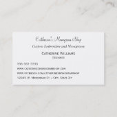  gordijnband Lijst monogram ontwerpopdracht Visitekaartje (Achterkant)