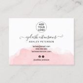 gordijnen achteraf illustraties roze waterverf visitekaartje (Achterkant)